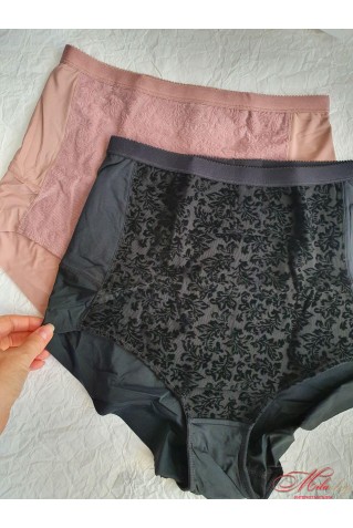 Высокие трусики с эффектом утяжки 10168 3XL пудра